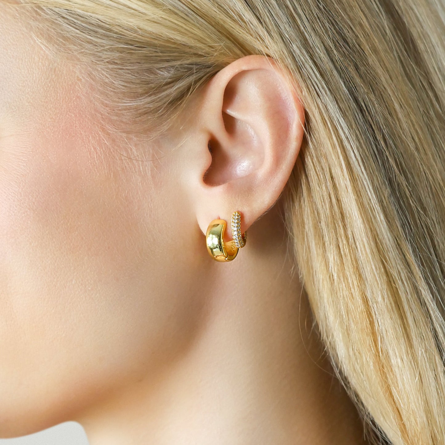 Chunky Hoop Earrings - 18k Gold Vermeil