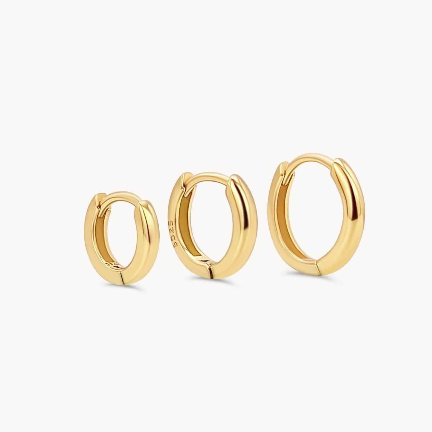 Small Basic Hoop Earrings -18k Gold Vermeil