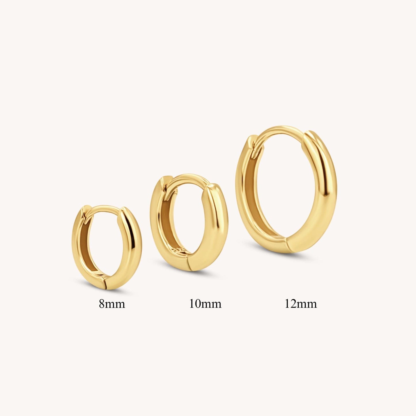 Small Basic Hoop Earrings -18k Gold Vermeil