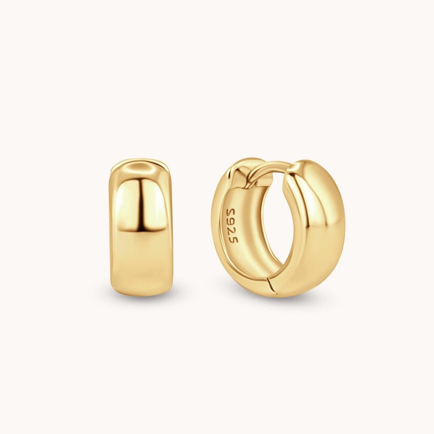Chunky Hoop Earrings - 18k Gold Vermeil