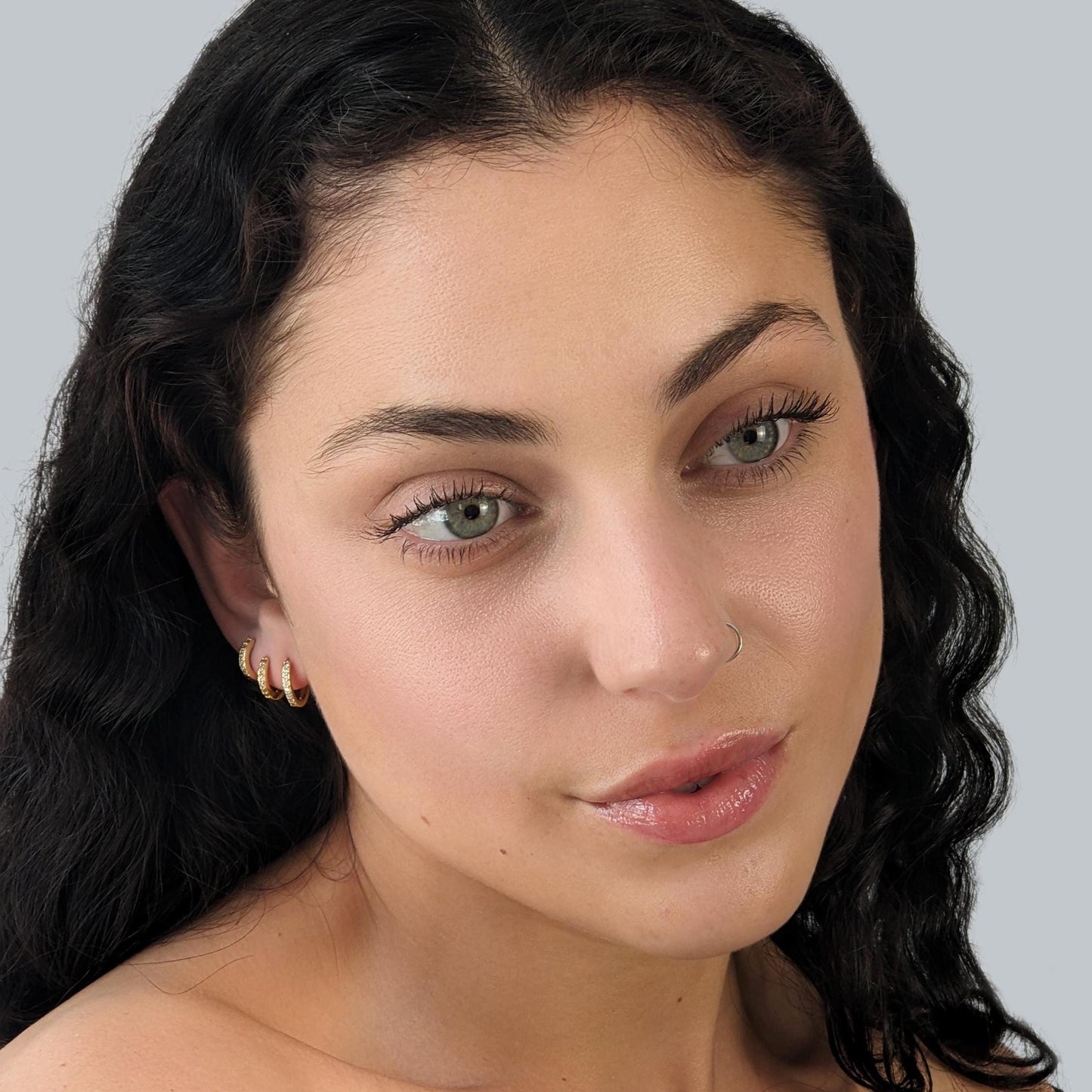 Pave Diamond Huggie Earrings - 18k Gold Vermeil