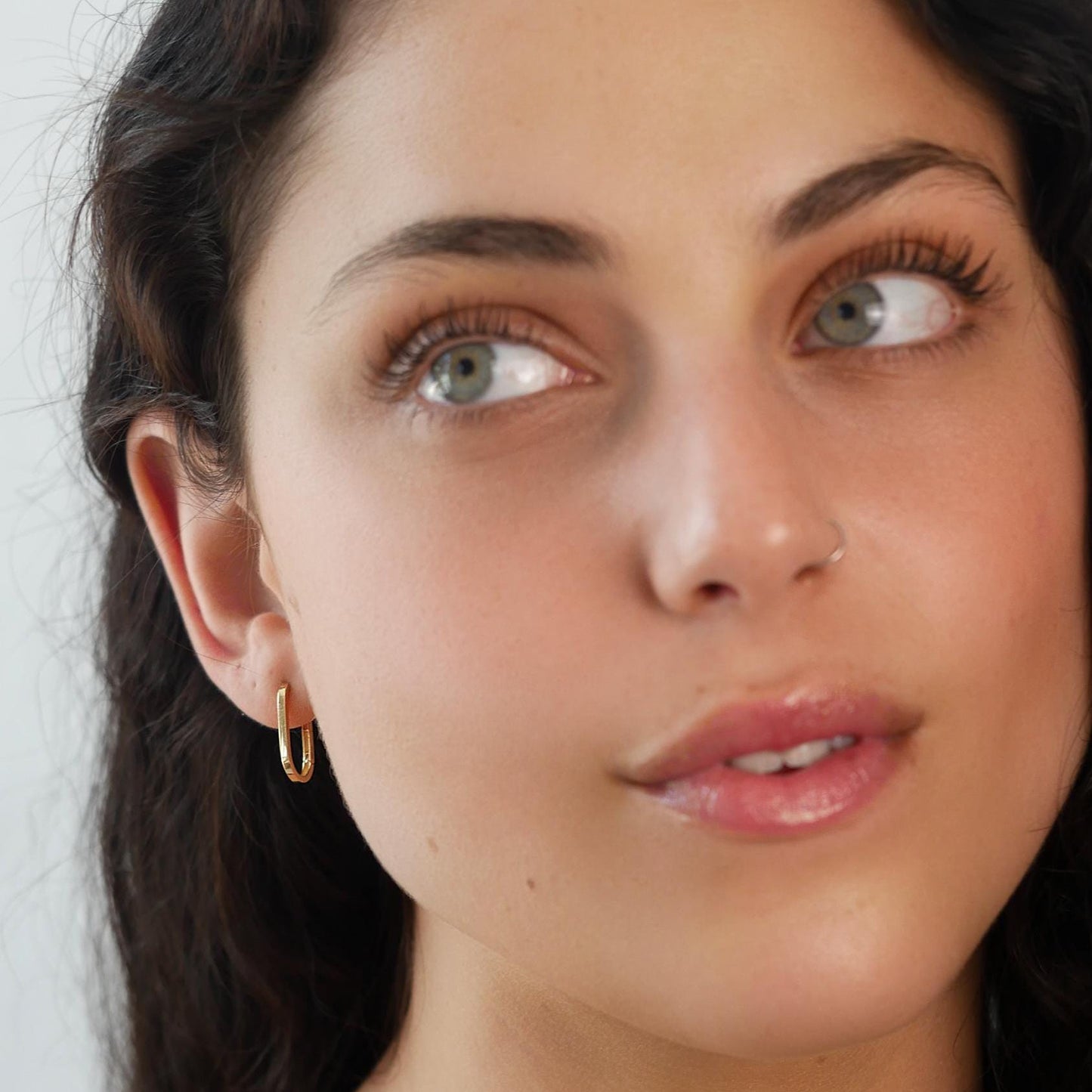 Oval Paperclip Earrings - 14k Solid Gold