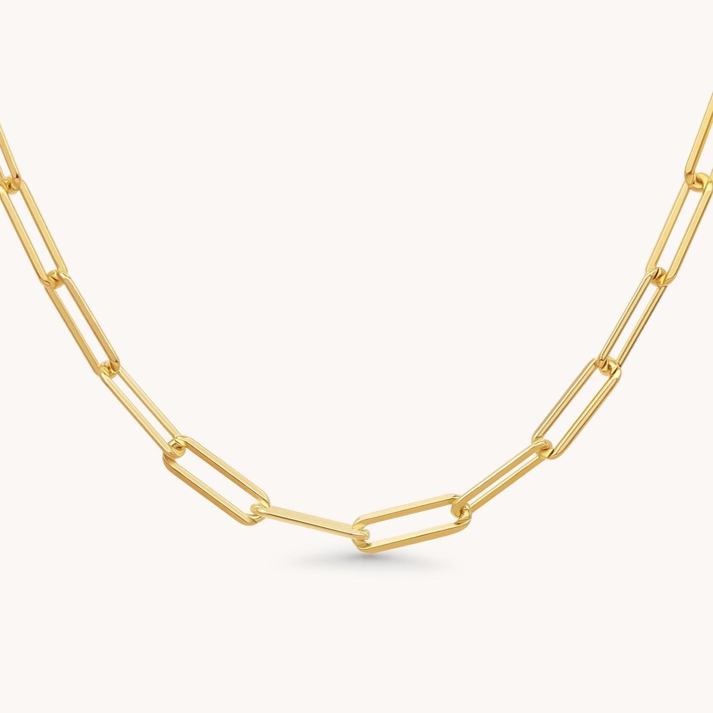 Paperclip Chain Necklace - 14k Gold Vermeil