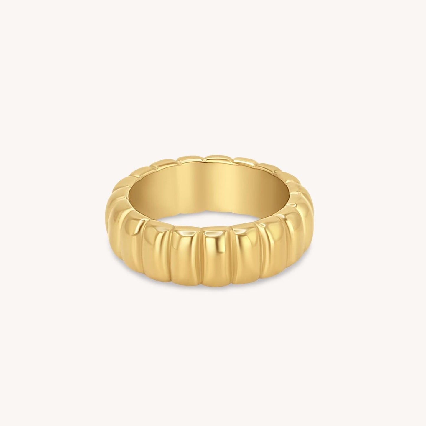 Chunky Bold Bubble Ring - 18k Gold, Stainless Steel