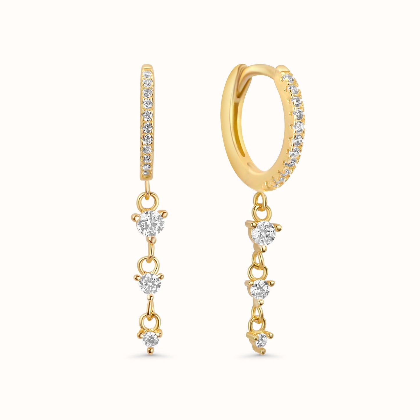 Dangle Drop Earrings - Gold Vermeil