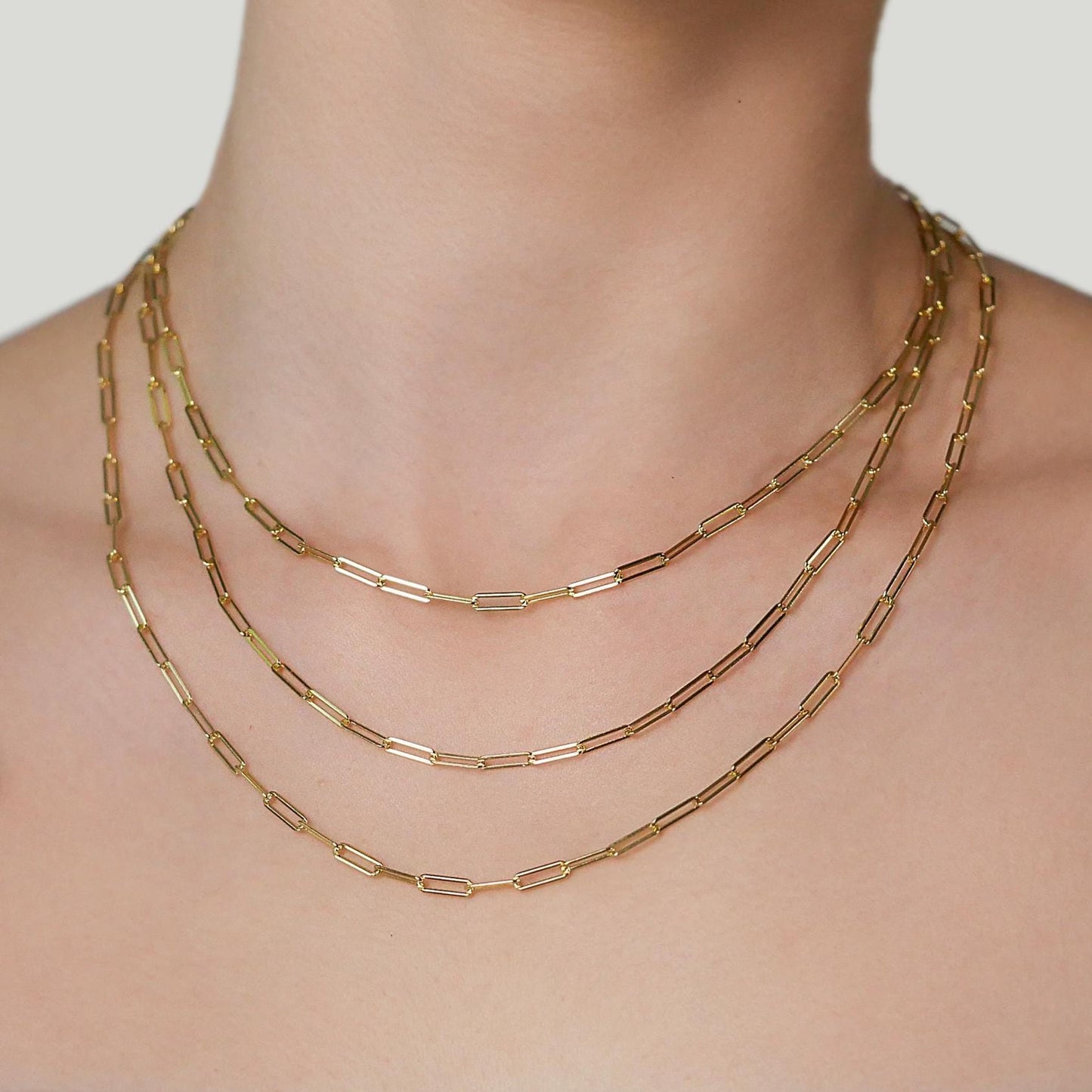 Paperclip Chain Necklace - 14k Gold Vermeil