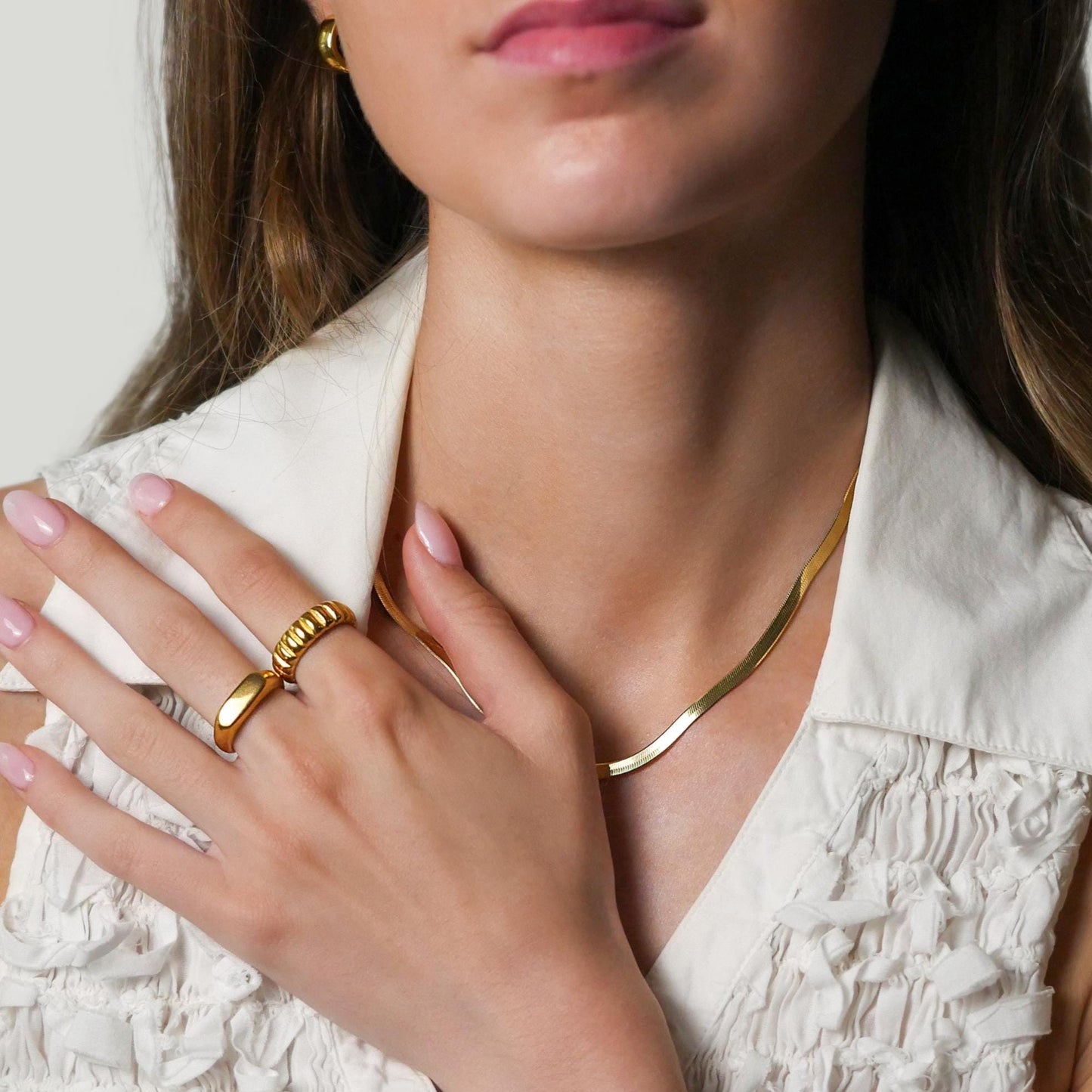 Chunky Bold Bubble Ring - 18k Gold, Stainless Steel