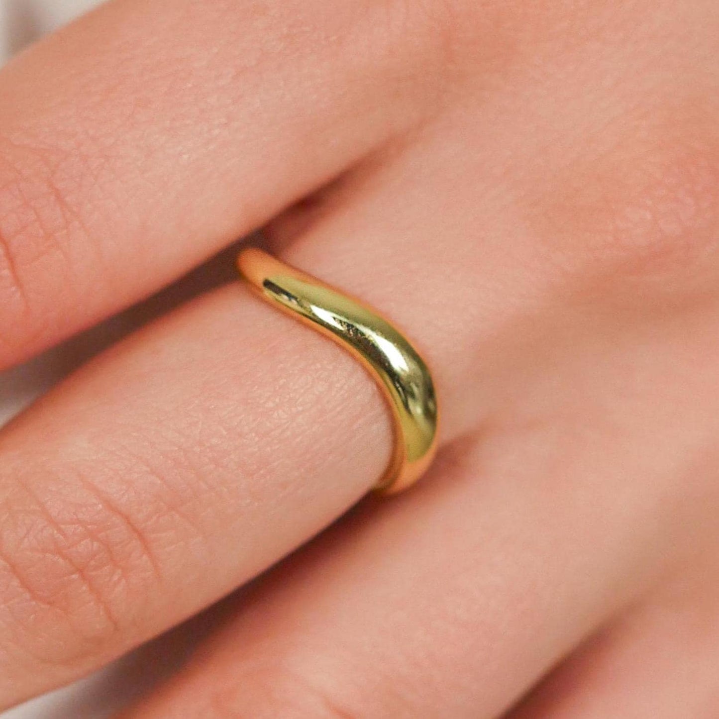 Wave Bold Statement Ring - 14k Solid Gold