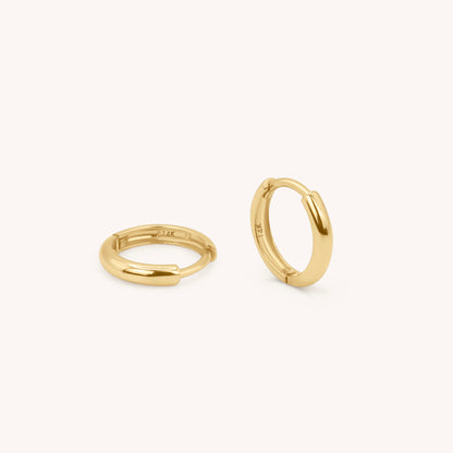 Basic Huggie Hoop - 14k Solid Gold