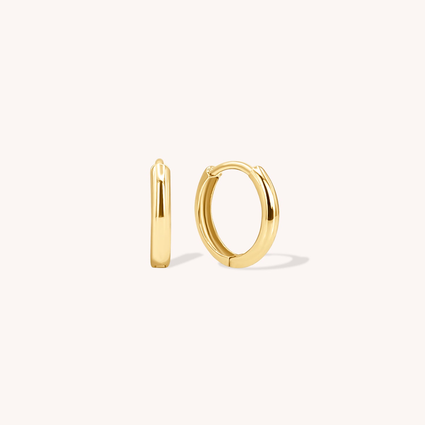 Basic Huggie Hoop - 14k Solid Gold