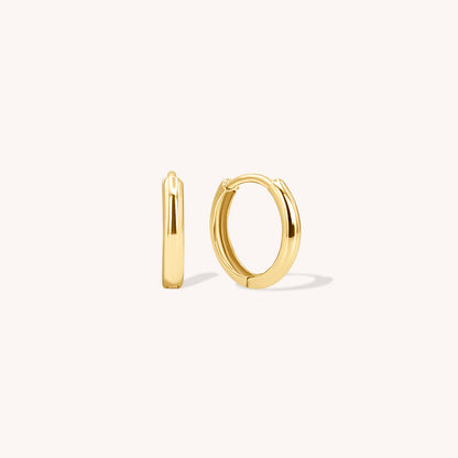 Basic Huggie Hoop - 14k Solid Gold