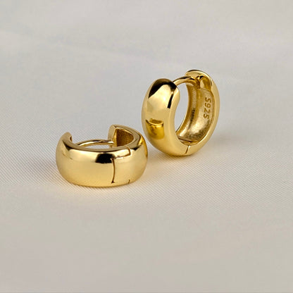 Medium Chunky Hoops - 18k Gold vermeil