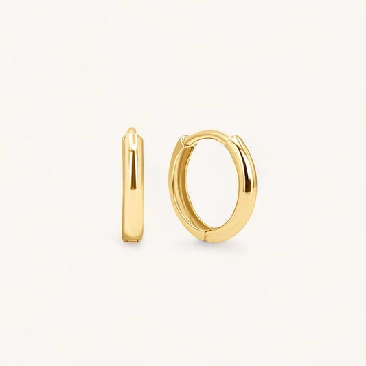 Classic Huggie Hoops - 14k Solid Gold