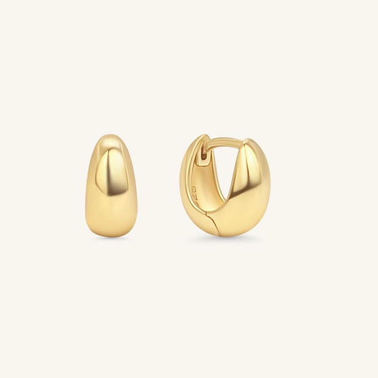 Tiny Dome Huggie Earrings - Gold Vermeil