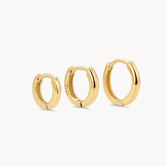 Small Basic Hoop Earrings -18k Gold Vermeil