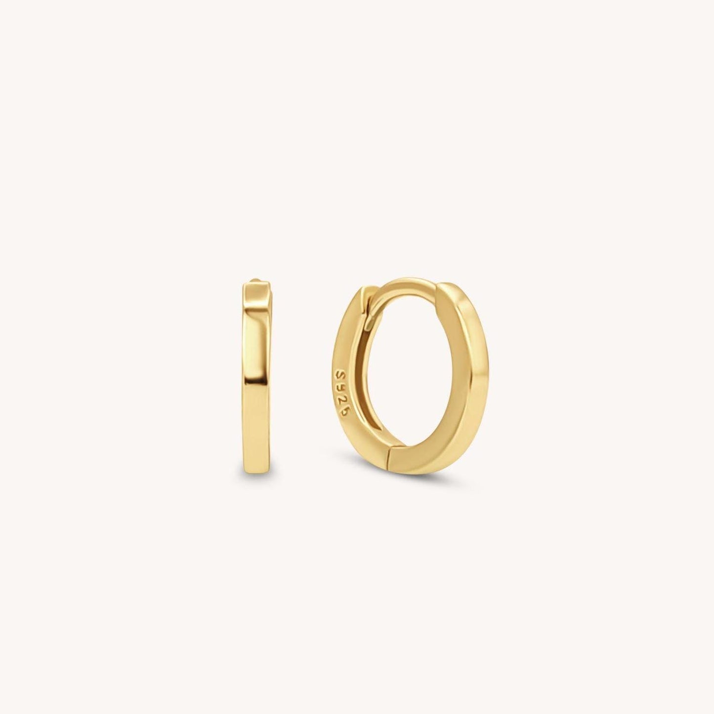 Diamond Stud & Hoop Earring Set - 18k Gold Vermeil