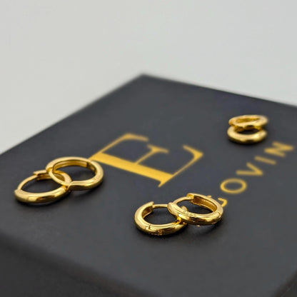 Small Basic Hoop Earrings -18k Gold Vermeil