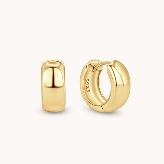 Chunky Hoop Earrings - 18k Gold Vermeil