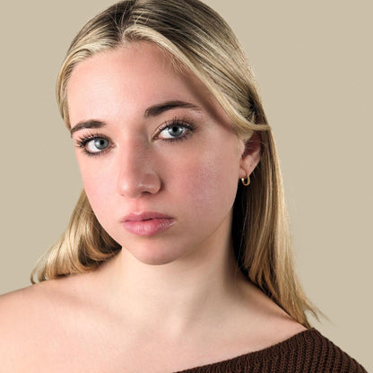 Ball Beaded Huggie Earrings - 18k Gold Vermeil