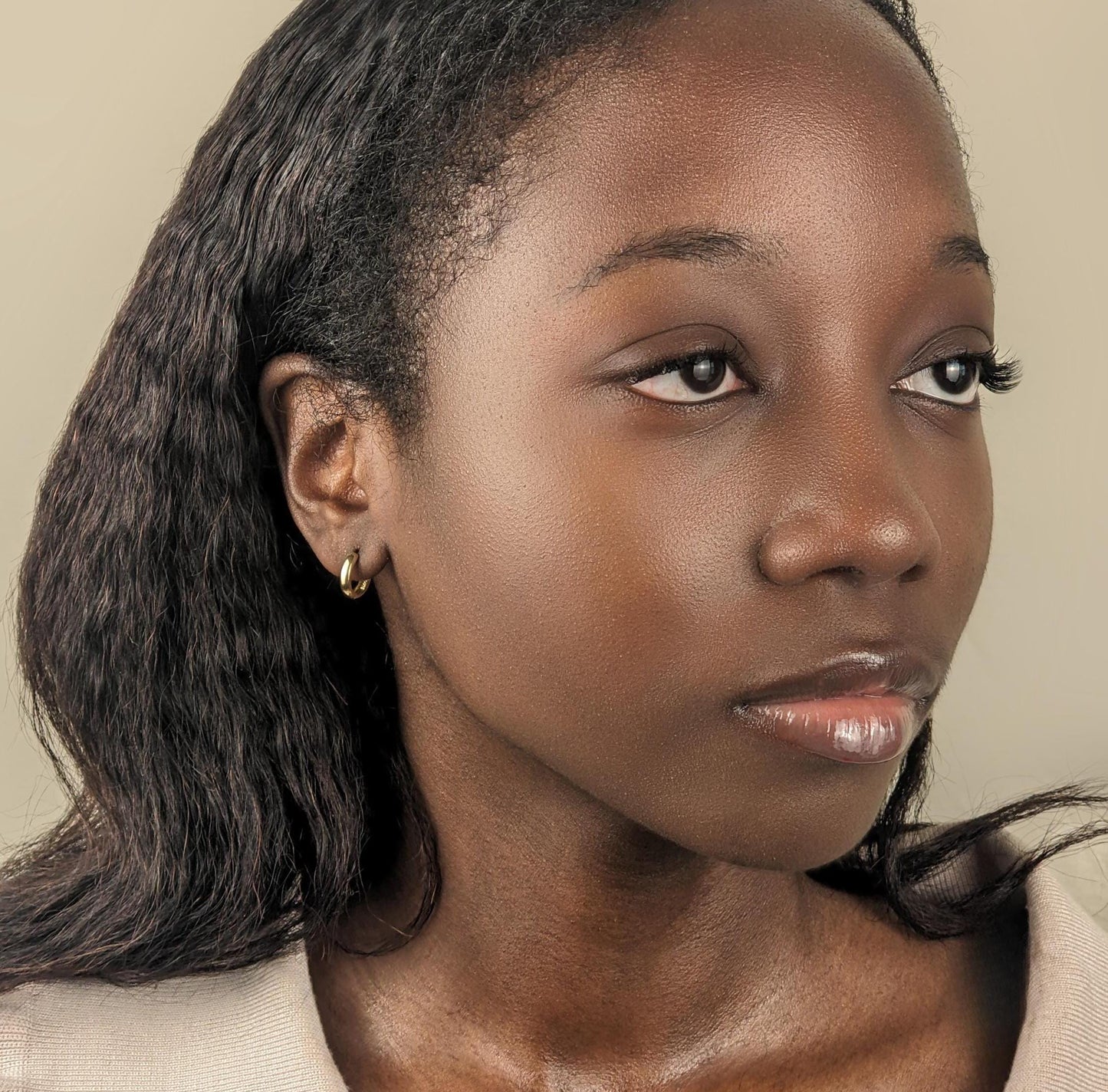 Bold Huggie Hoop Earrings - 14k Solid Gold