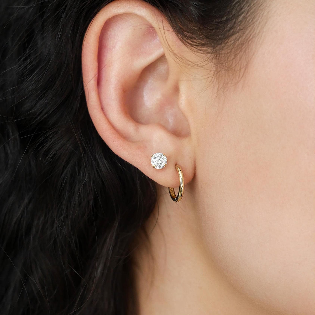 Classic Huggie Hoops - 14k Solid Gold