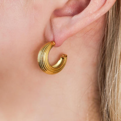 Half Hoop Earrings - 18k Gold Vermeil