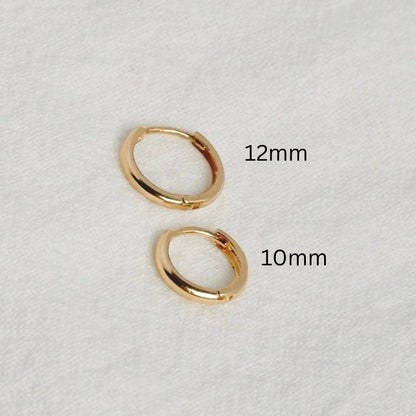 Classic Huggie Hoops - 14k Solid Gold