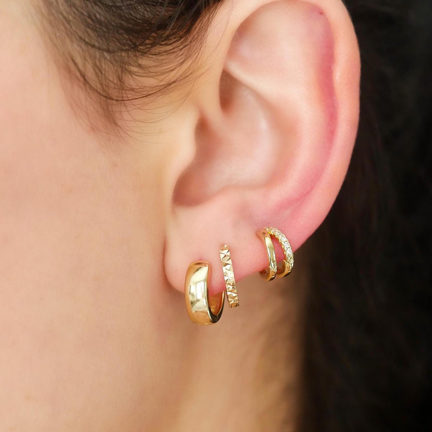 Basic Bold Hoops - Gold Vermeil