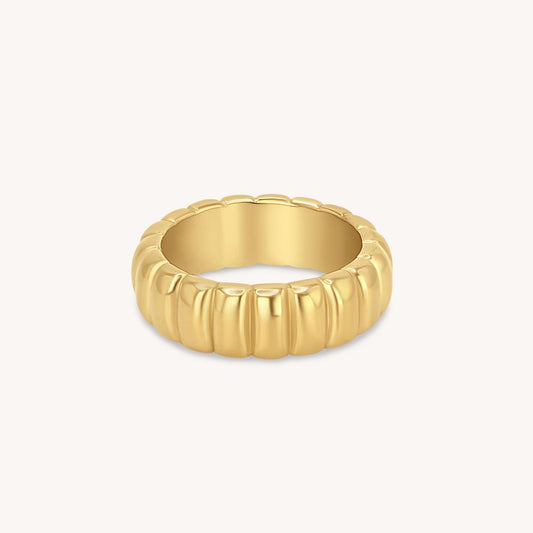 Chunky Bold Bubble Ring - 18k Gold, Stainless Steel