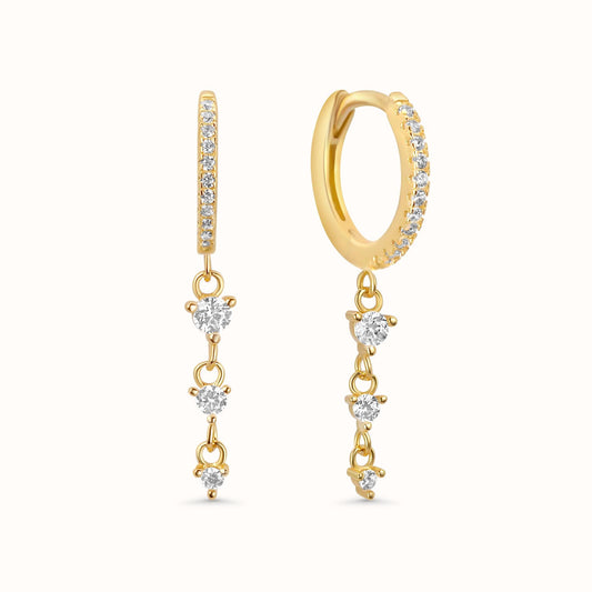 Dangle Drop Earrings - Gold Vermeil