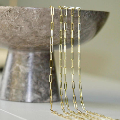 Paperclip Chain Necklace - 14k Gold Vermeil