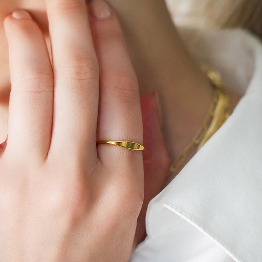 14k Solid Gold Signet Ring