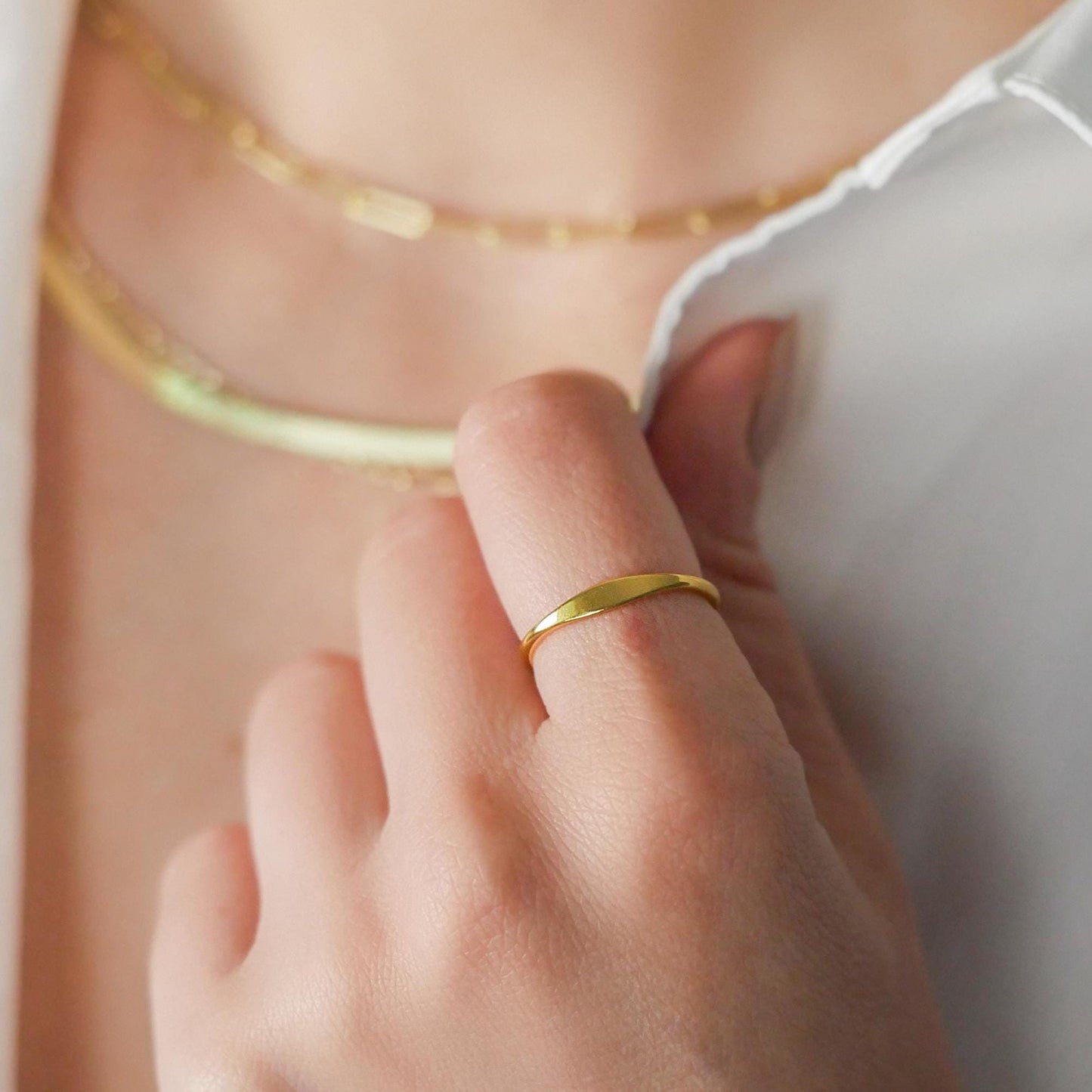 14k Solid Gold Signet Ring