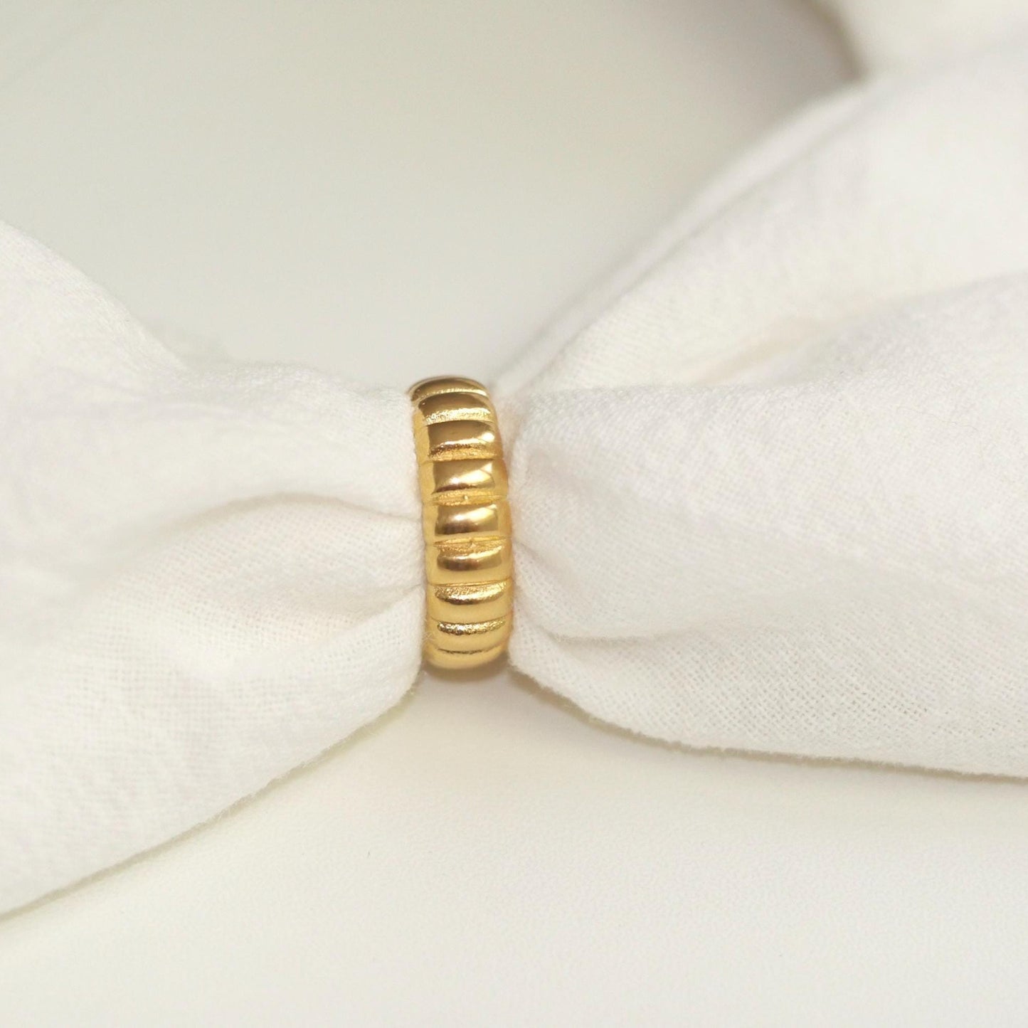 Chunky Bold Bubble Ring - 18k Gold, Stainless Steel