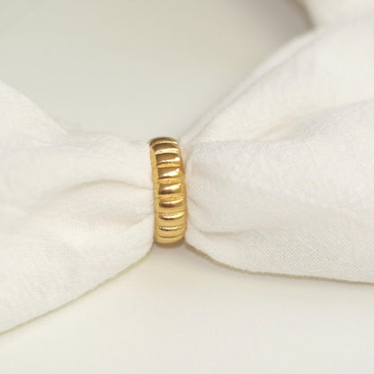 Chunky Bold Bubble Ring - 18k Gold, Stainless Steel