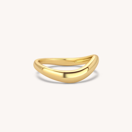 Wave Bold Statement Ring - 14k Solid Gold