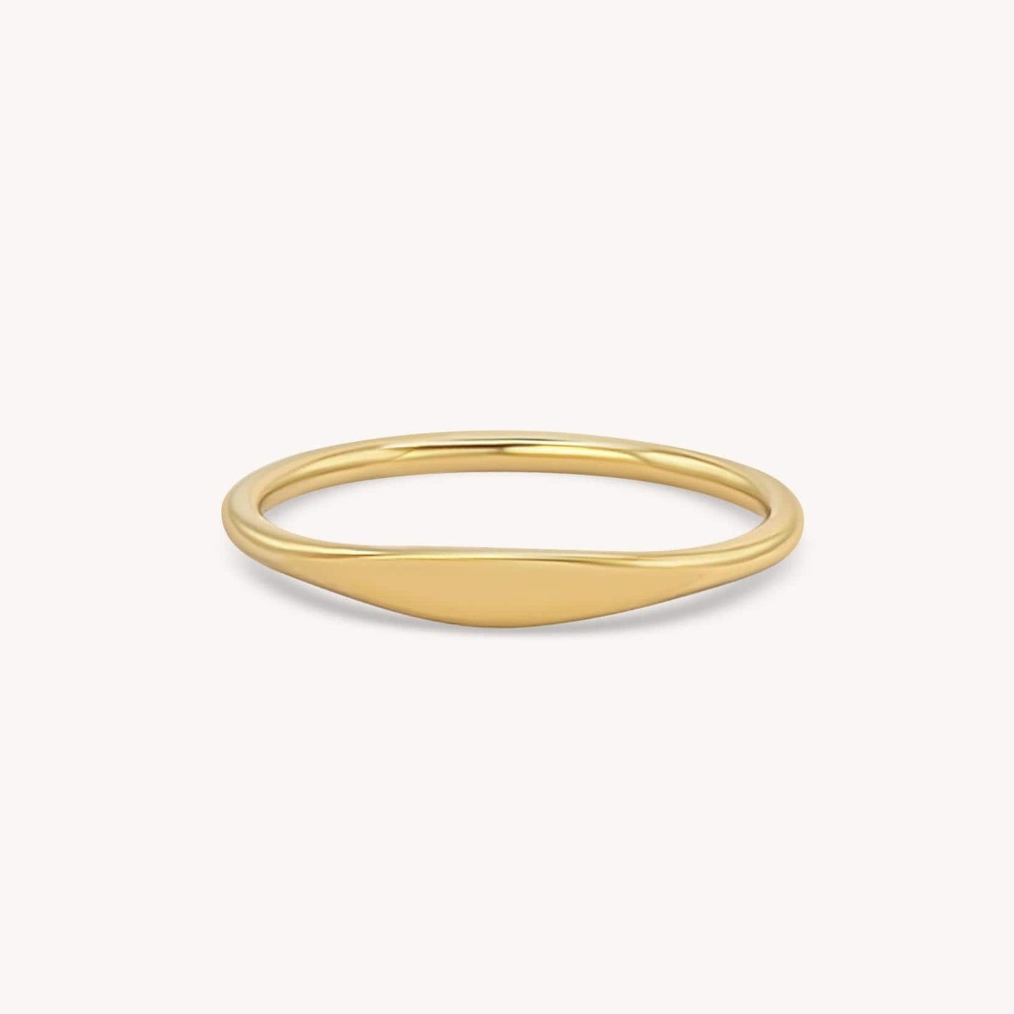 14k Solid Gold Signet Ring