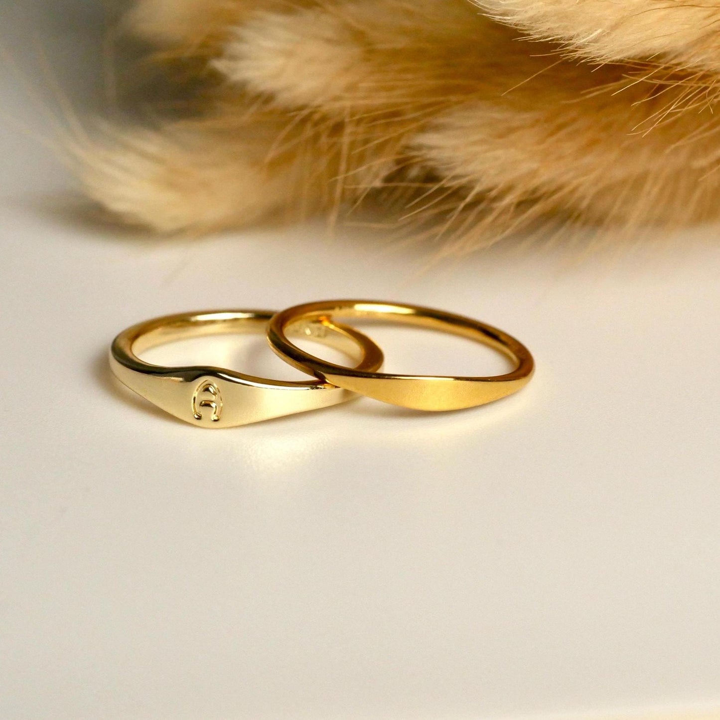 14k Solid Gold Signet Ring